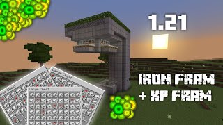 BEST 1.21 IRON FARMANDXP FARM TUTORIAL in Minecraft Bedrock(MCPE/Xbox/PS/ Switch/PC)#bedrock #mcpe