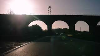 Driving on motorway to Glasgow, nice afternoon, good vibes. (driving plate, 4k free footage)