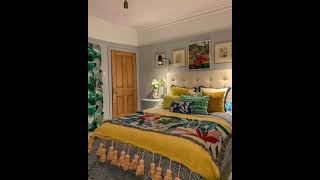 Colourful room design ideas2024 ||Colorful bed Design interior ideas for home and Room decor