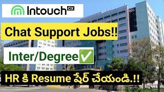 Intouch Company hiring || chat process || inter/degree based jobs | jobs in hyderabad | #jobsearch