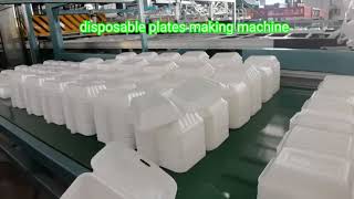 PS foam dish machine plastic food box foam plate take away food container production line