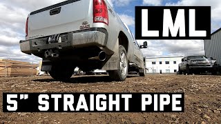 LML Duramax 5" straight pipe sound at idle and rev