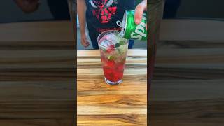 Raspberry, Mint, and Lime Fusion Drink #summerdrink #raspberry