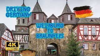 AUTOFAHRT in DEUTSCHLAND von WEILBURG nach Braunfels (Spring Road Trip in 4K 30 fps UHD)