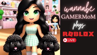 1st EVER ROBLOX STREAM | MOM PLAYS ROBLOX!!!!