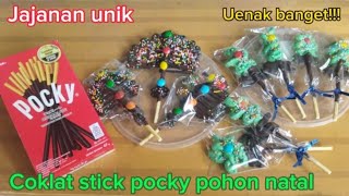 JAJANAN UNIK‼️ COKLAT STIK POCKY POHON NATAL BANYAK DIGEMARI ANAK-ANAK RASANYA ENAK BANGET