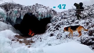 3 days solo survival camping in the mountains with brutal snow and winds