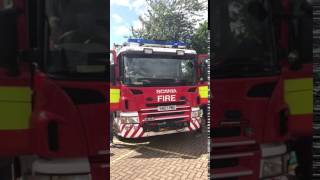 South Yorkshire Fire & Rescue Rotherham fire station blue light demo