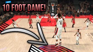 10ft Damian Lillard Pulling up from the LOGO! NBA 2k22!