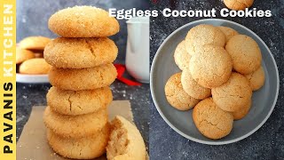 How To Make Eggless Coconut Cookies | Coconut Cookies(Bakery Style) | Coconut Biscuits