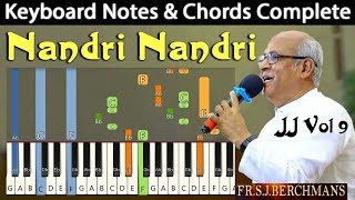 Nandri Nandri Nandri Endru Thudhikiren Keyboard Notes | நன்றி என்று துதிக்கிறேன் Berchmans JJ Vol 9