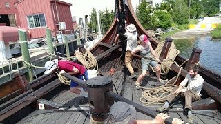 Tensioning the Rig on the Draken Harald Harfagre