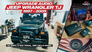 JEEP WRANGLER TJ SAHARA 1999 UPGRADE AUDIO | Head Unit, Speaker, Sub, DSP Amplifier