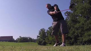 Driving the golf ball slow motion