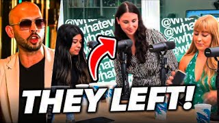 Andrew Tate Make 3 FEMINISTS Leave The Show!