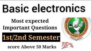 Basic electronics [ 18ELN14 ] - Most Important Questions by topper | VTU EXAMS