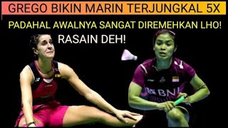 😱 KEREN! MENANG MEYAKINKAN NIH! Gregoria Mariska Tunjung vs Carolina Marin. Badminton Bulutangkis