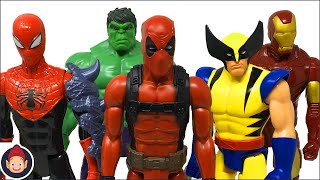 Titan Hero Series Spider-Man, Hulk, Iron Man, Deadpool & Wolverine Unboxed