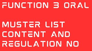 MUSTER LIST, content of muster list Duties assigned as per muster list, Solas Ch III ,Reg 8 & Reg 37