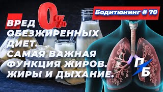 Вред обезжиренных диет. Самая важная функция жиров. Жиры и дыхание