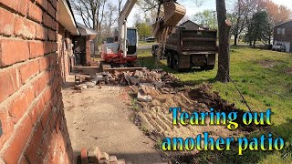 Tearing Out A Patio And Prepping The Rock For The Concrete Guys