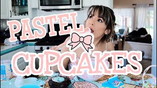 BAKING PASTEL CUPCAKES + EASTER DIARY | Janine Rayas