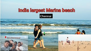 India largest Marina beach। Chennai tour। #marinabeach #marina #vlog