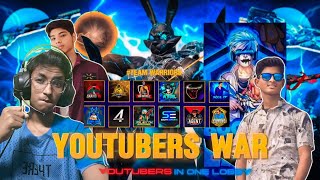 FREE FIRE LIVE IN TELUGU ||PAVAN GAMING || YOUTUBERS WAR IN ONE LOBBY ||  telugu #trending