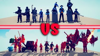 SAMURAI TEAM vs MILITARY TEAM - Totally Accurate Battle Simulator TABS