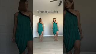 Wearing VS Styling - Green One Shoulder Dress 🫶🏼 #shorts