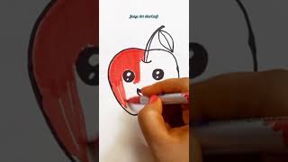 | APPLE 🍎 DRAWING | #appledrawing #apple #satisfying #art #youtubeshorts #shortsfeed #shorts