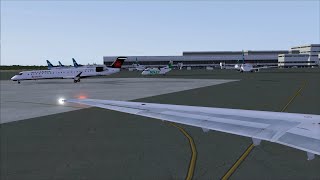 FSX - MD-82 - approach - landing - passenger cabin views