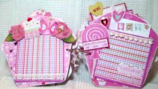 Valentine cupcake Mini album.wmv