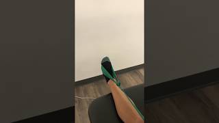 Seated plantar flexion with theraband