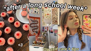 MY SELF CARE ROUTINE!! (how i end a long school week)