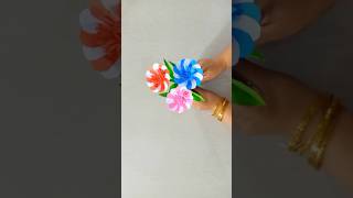 Beautiful Paper Flowers | Easy Flowers Stick Paper Craft #diy #shorts #ytshorts #art #craft