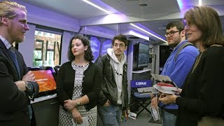 A C-SPAN bus demonstrates the resources of digital citizenship