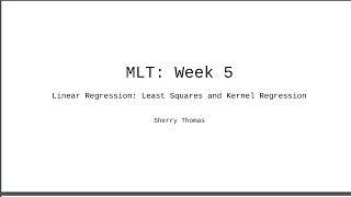 Week-5 | Tutorial | MLT