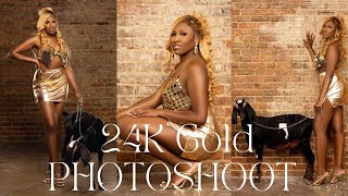 GRWM| 24K Gold Birthday PHOTOSHOOT | I Took Pictures W/ a GOAT🐐🔥