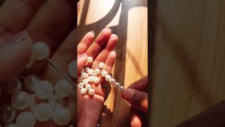 মাত্র ৫০ টাকা খরচ করে একদম দোকানের মতো Pearl necklaces কীভাবে বানালাম😍#diypearlnecklace #pearlcrafts