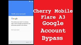 Cherry Mobile Flare A3 FRP Bypass