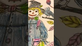 My little scarecrow and I used my rainbow colored pencil#shrots