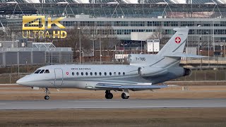 Dassault Falcon 900EX from the Swiss Air Force T-785 arrival at Munich Airport EDDM #SIKO24 #msc2024