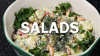 Easy & Healthy Salad Recipe | تحضير اربع انواع من السلطات