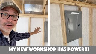 My new workshop has power!!!