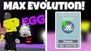 FULL TEAM OF MAX EVOLUTION SPACE PETS!! 90 MILLION WINS+ (Race Clicker)