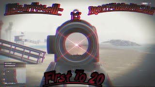 IlIScarFxceIll- VS DROPPINGBODIES88(First to 20) (Beach) (Snipers&ARs)