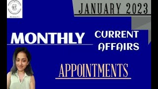 |APPOINTMENTS| JANUARY 2023 |