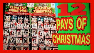 CHRISTMAS SCRATCHCARDS.. 12 PAYS..OF CHRISTMAS .....£100 MULTIPLIER...CLASSIC