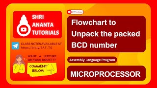 Flowchart to Unpack the packed BCD number #electronicsengineering #8085programming #assemblylanguage